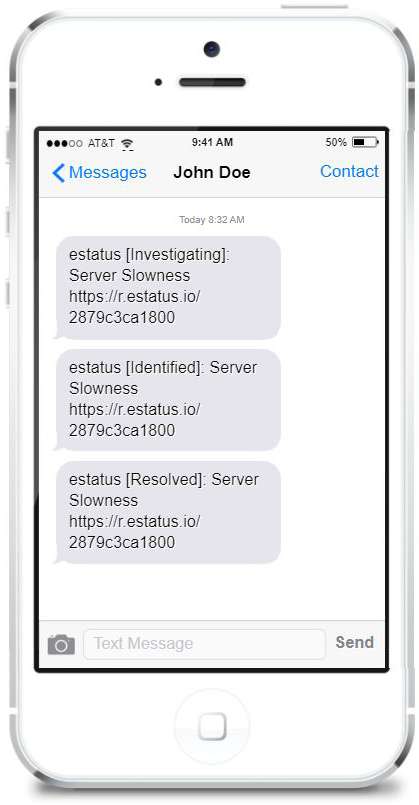 Status Page SMS Notifications